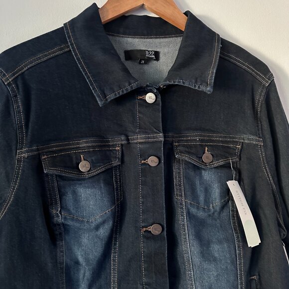 NWT - 1822 Carlsen Indigo Denim Jacket Stitch Fix - Picture 4 of 11